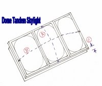 Measuring dome Skylights tandem custom sun block